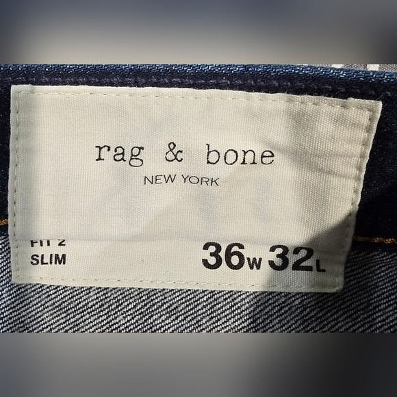 Rag & Bone Mens Fit 2 Slim Jeans Size 36x32 - Picture 6 of 7